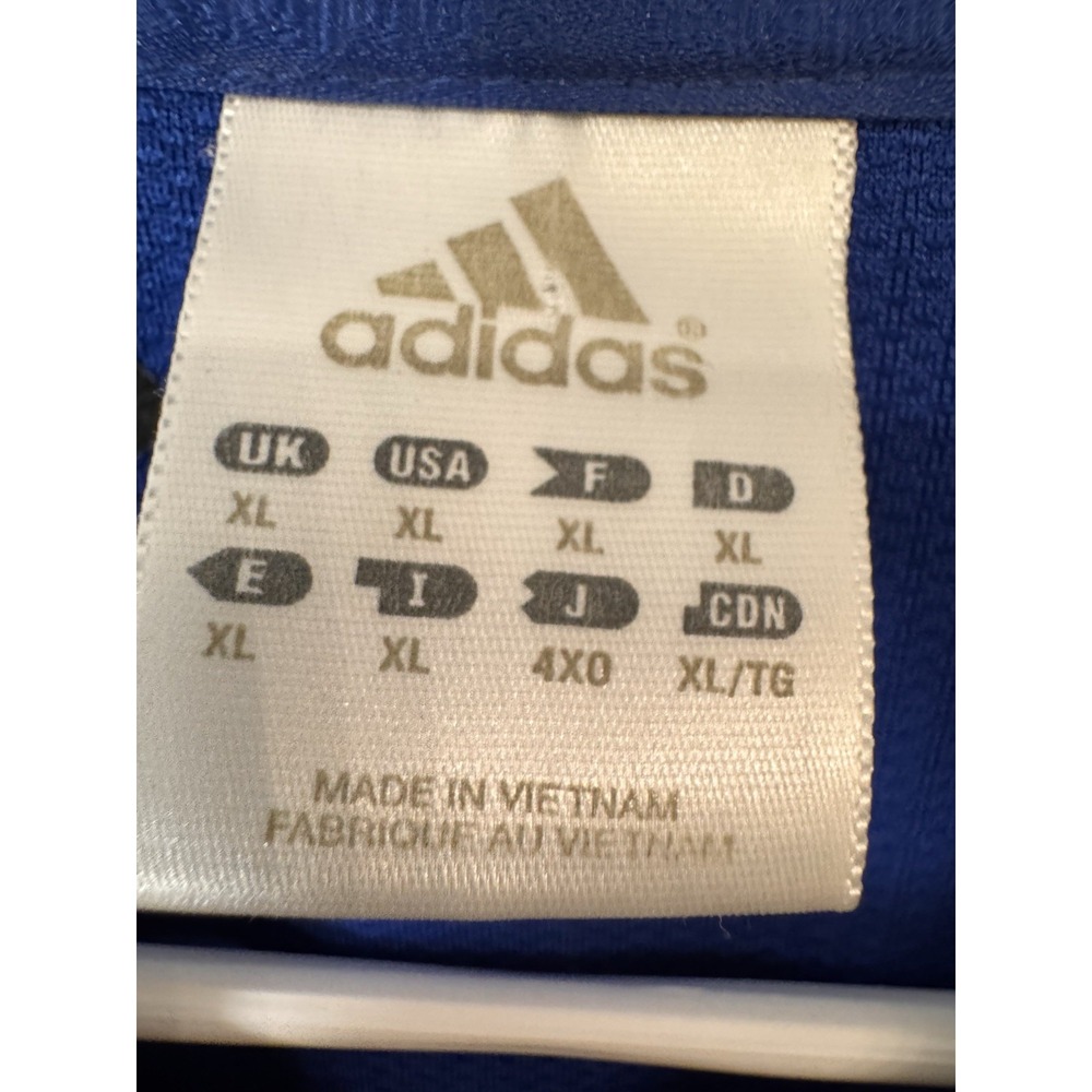Kansas Jayhawks KU Adidas Climacool Short Sleeve Polo Shirt Men's Size XL Blue - Picture 6 of 7